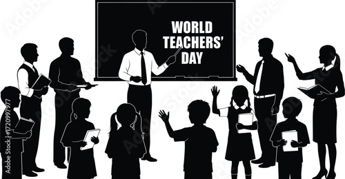 Teachers guide students in classroom celebrating World Teachers' Day