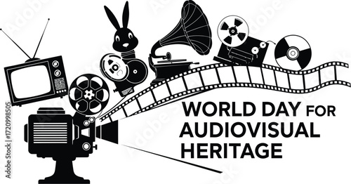 Celebrate World Audiovisual Heritage with vintage tech montage