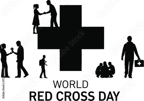 World Red Cross Day global aid and compassion illustration