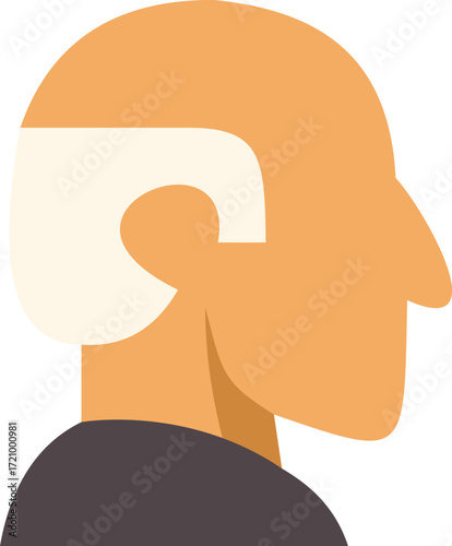 Profile of a thoughtful senior professional, possibly contemplating business strategies or enjoying retirement