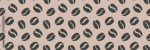 Coffee beans seamless pattern. Vector