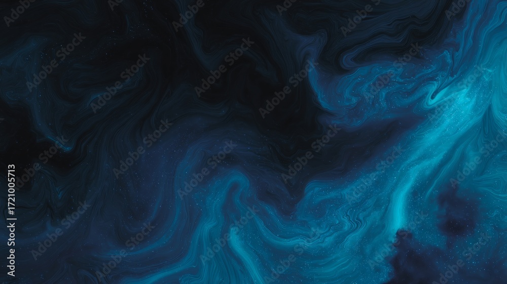 Obraz premium Celestial blue swirl in cosmic space. Artificial intelligence image
