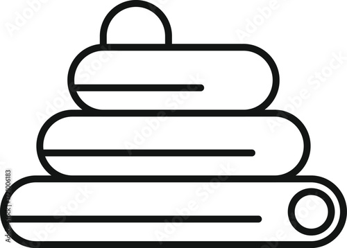 Stacking rings toy promoting fine motor skills and problem solving abilities in toddlers