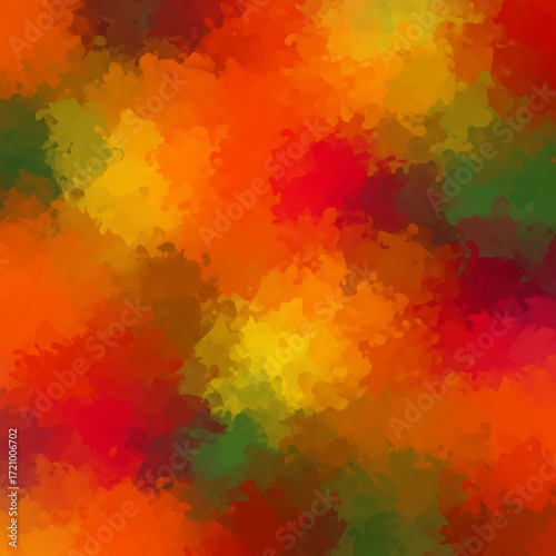A vibrant abstract design showcases a dynamic blend of warm autumnal colors, creating a visually engaging and artistic composition.