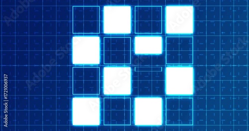 Abstract shapes background for Business Workflow,Data Exchange,Decentralized Systems, and digital backdrops.4K Abstract Geometric Design Background.Features animated geometric shapes on a background