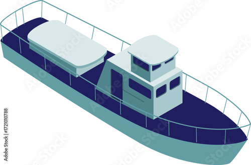 Ship and Boat Isometric Icons – Cargo Vessels, Yachts, and Cruise Liners