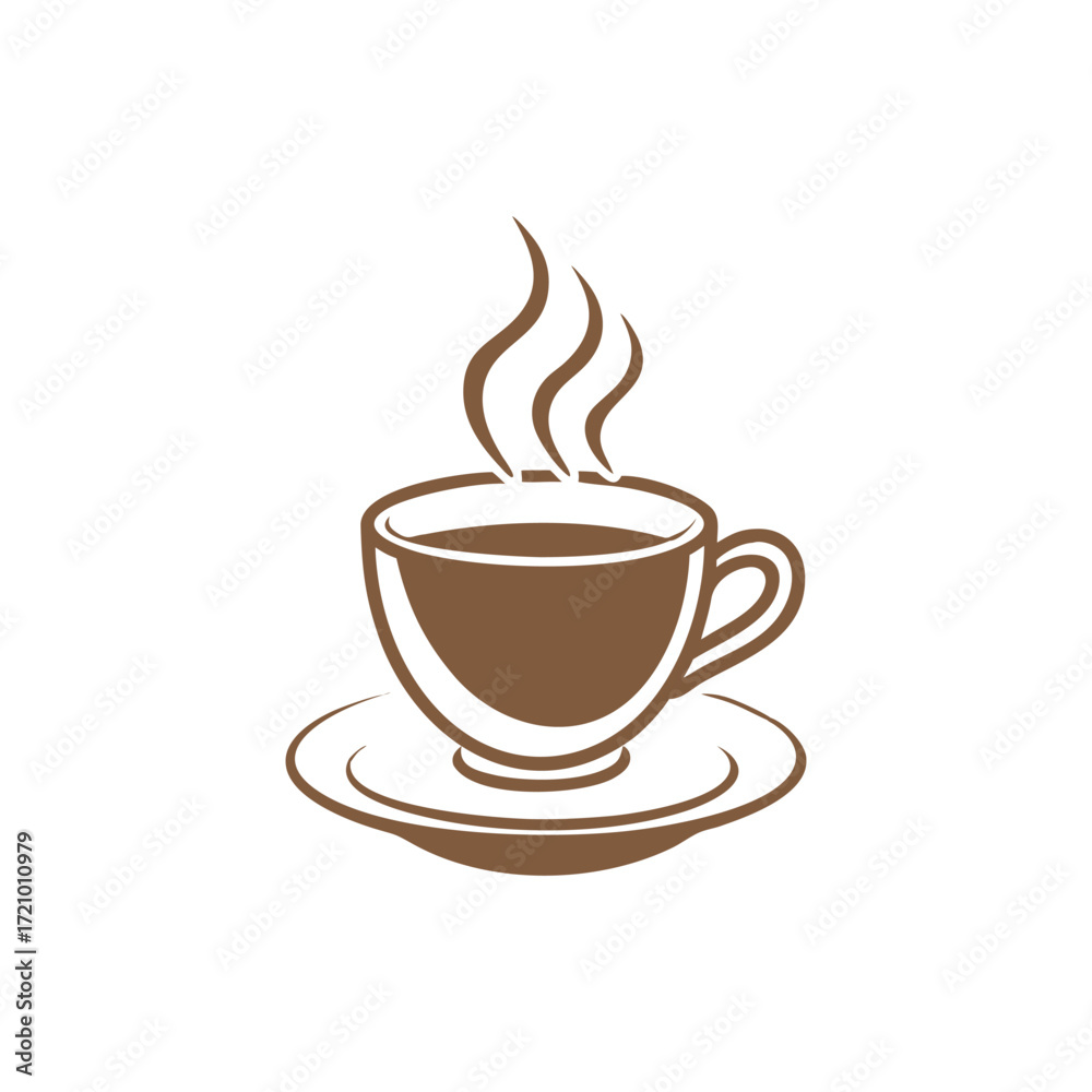 Fototapeta premium Hot Coffee Cup Icon Illustration
