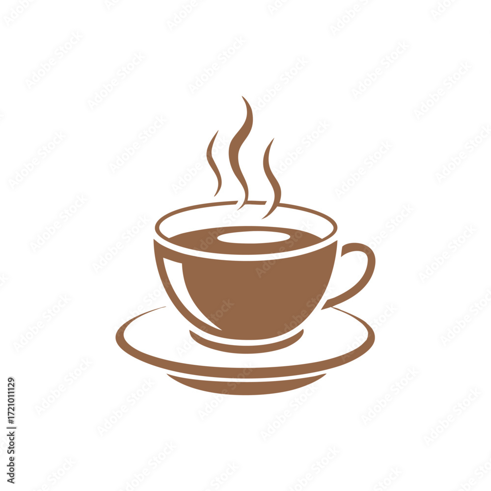 Fototapeta premium Hot Coffee Cup Icon Illustration