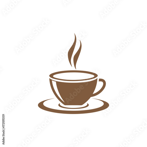 Hot Coffee Cup Icon Illustration