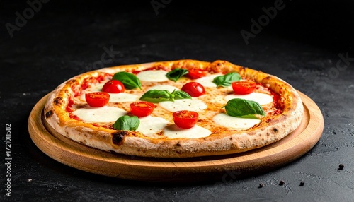 Delicious Margherita Pizza Mozzarella, Basil, Tomatoes, Crust