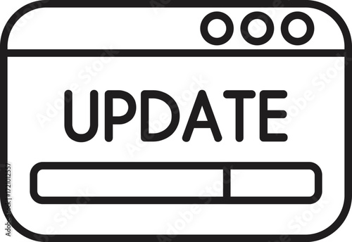 Update process is running on computer, progress bar showing completion status