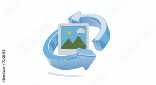 Image Refresh & Update Icon | 3D Graphic