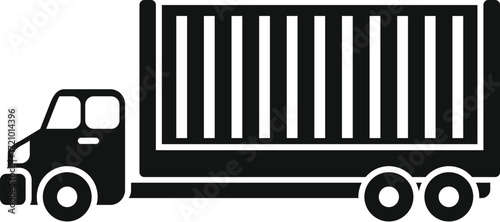 Cargo truck carrying container, representing shipping and freight transport in the logistics industry