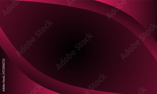 Abstract vector background with red gradient circular flowing curves.