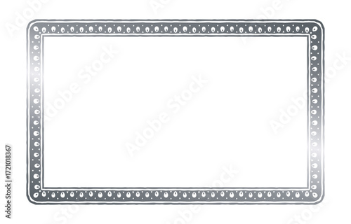 Silver Metallic Frame with Lights for Text or Image.