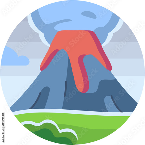 Volcano Illustration