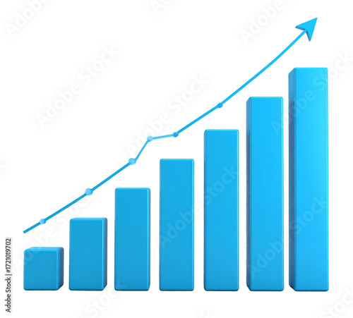 business graph with arrow in blue color isolated on white background Free Download business graph with arrow in blue color isolated on white background - GFXLoad