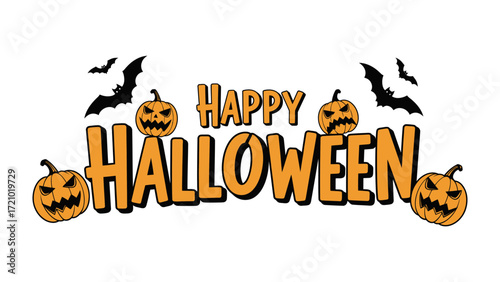 Spooktacular Halloween Message: Celebrate the spookiest night of the year with this festive graphic, featuring jack-o'-lanterns and bats against an orange backdrop, perfect for Halloween festivities.