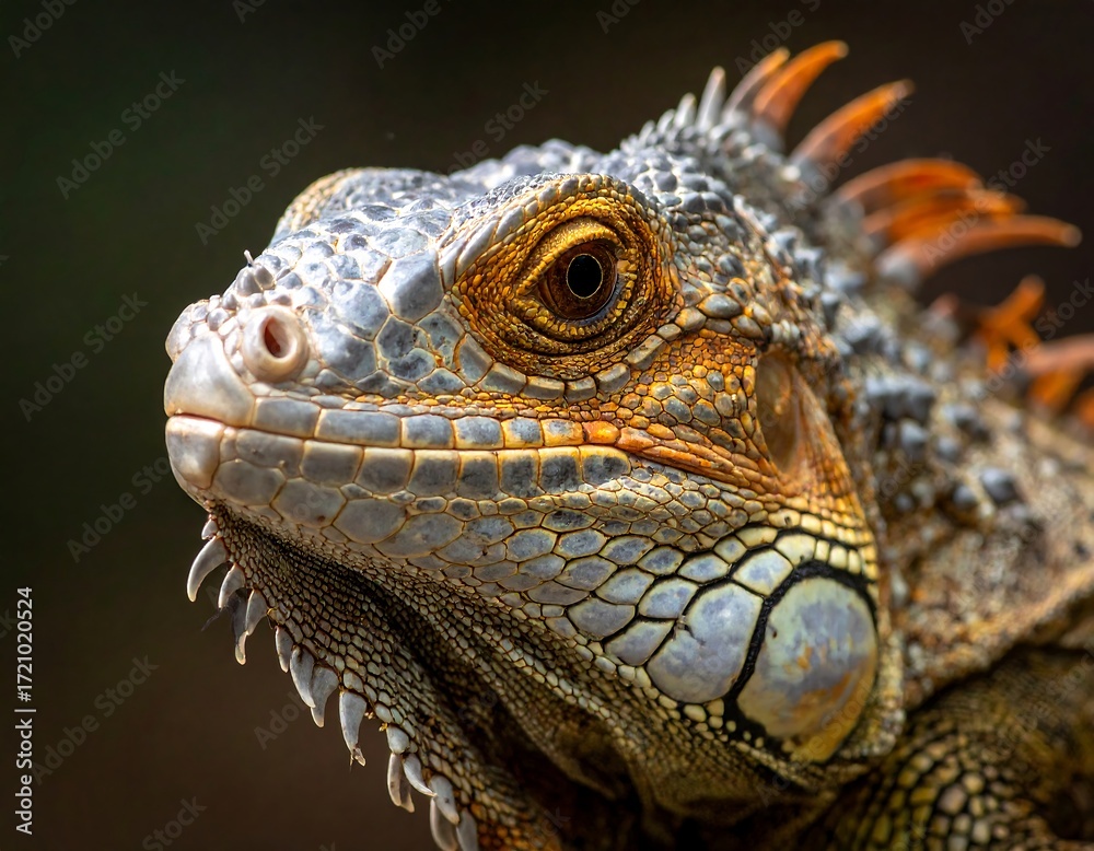 Fototapeta premium Close-up of iguana's head