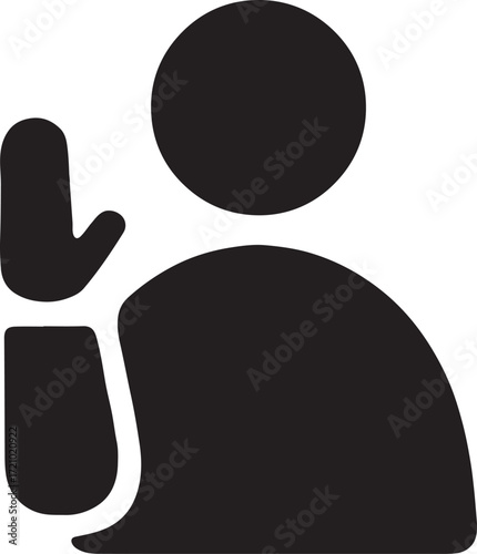 Silhouette vector of legal witness icon, courtroom and testimony EPS file.