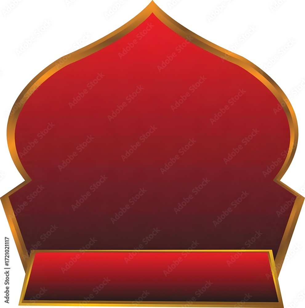 Obraz premium Elegant Red and Gold Decorative Frame: Perfect for Design Projects