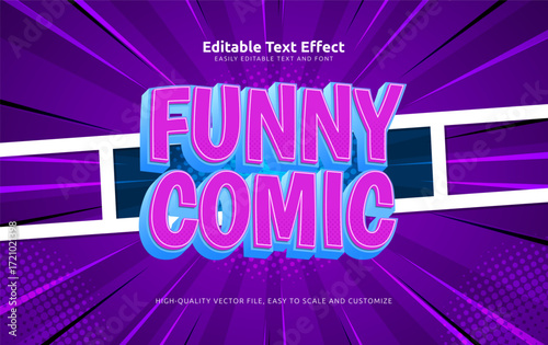 funny comic editable text effect
