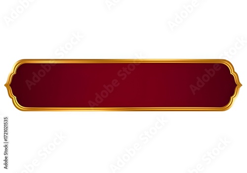 Elegant Red and Gold Banner:  Luxury Design Element for Websites and Presentations