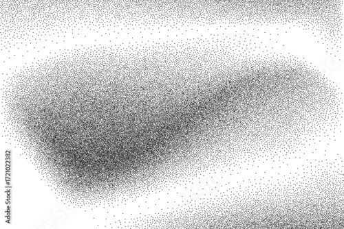 Noise wave spots pattern gradient. Grain stippled background. Grunge abstract dotwork texture. Grunge black and white halftone cover. Dots gradation. Vector distressed speckle effect backdrop.