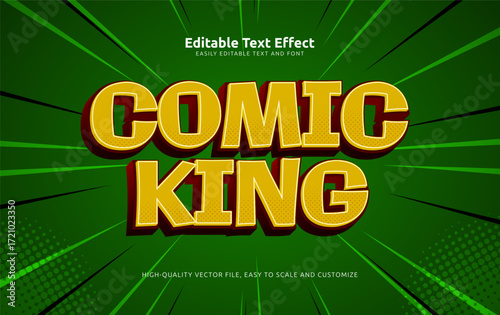 comic king editable text effect