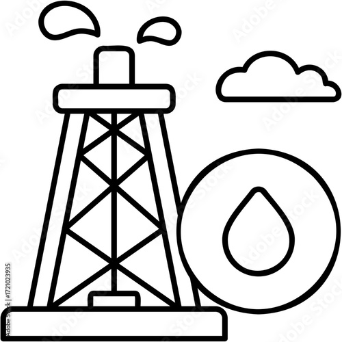Oil Mining Icon