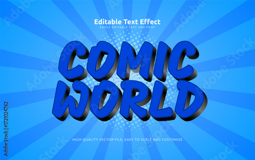 comic world editable text effect