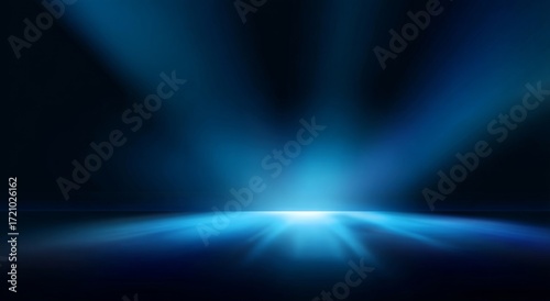 Abstract Blue Light Beam Background.