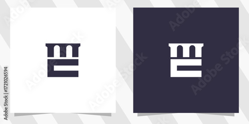 letter cm mc logo design vector