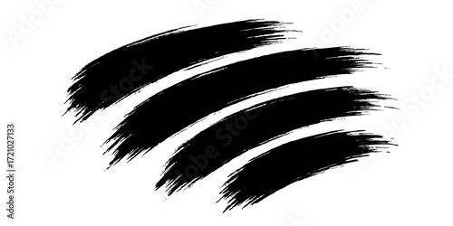 Fluffy black feather pattern on a soft eye shadow set
