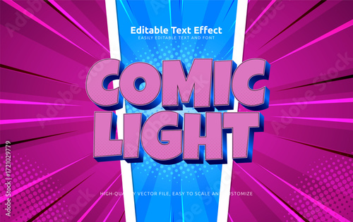comic light editable text effect