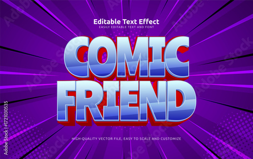 comic friend editable text effect