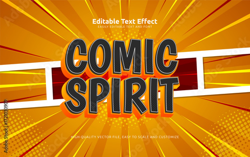 comic spirit editable text effect