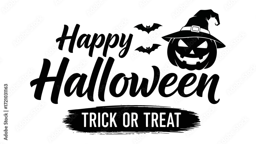 Fototapeta premium Happy Halloween: A festive Halloween illustration. Capture the spirit of the spooky season. 