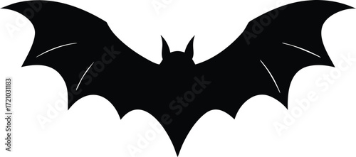 bat wings vector art, nocturnal animal wing silhouette
