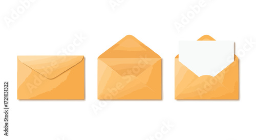 Golden envelopes convey anticipation of special messages, perfect for invitations or heartfelt correspondence, spreading joy and warmth with every delivery