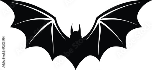 bat wings vector art, nocturnal animal wing silhouette
