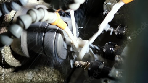 close up of a machine