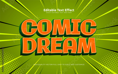 comic dream editable text effect
