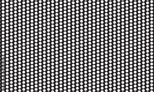 black white Metal mesh seamless pattern. Сircle black mesh. White circles on black background. Vector texture illustration.