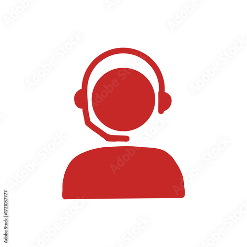 Customer support operator icon / カスタマーサポート・オペレーターのピクトグラム