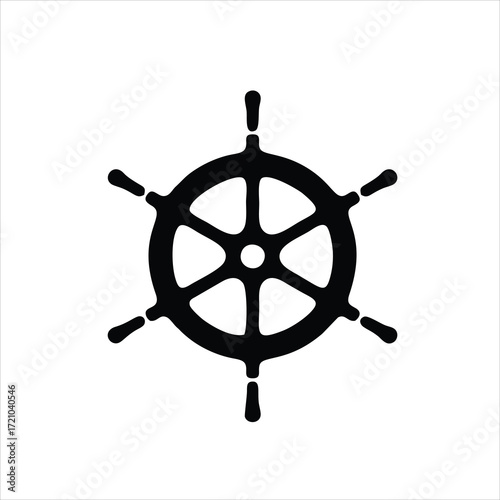 boat steering wheel icon in trendy design style. boat steering wheel icon isolated on white background. boat steering wheel vector icon simple and modern