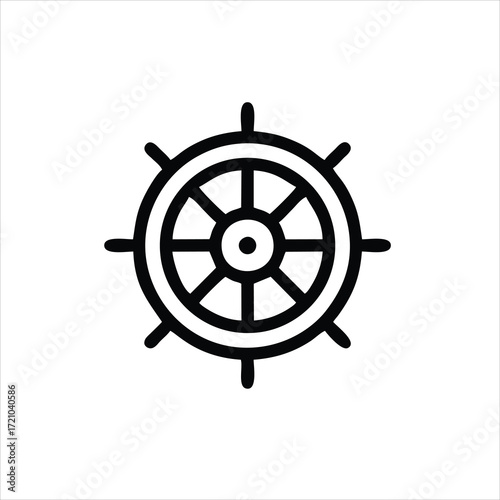 boat steering wheel icon in trendy design style. boat steering wheel icon isolated on white background. boat steering wheel vector icon simple and modern