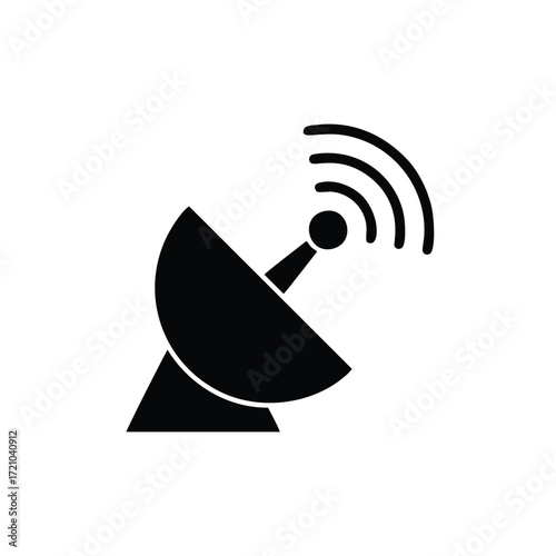 Satellite dish icon isolated on white background. Satellite dish icon simple sign. Satellite dish icon trendy and modern symbol for graphic and web design.