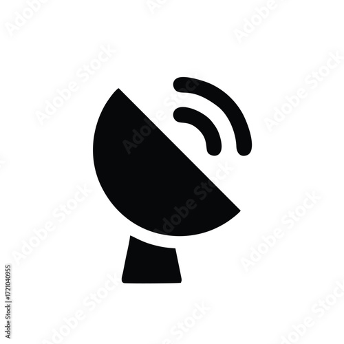 Satellite dish icon isolated on white background. Satellite dish icon simple sign. Satellite dish icon trendy and modern symbol for graphic and web design.