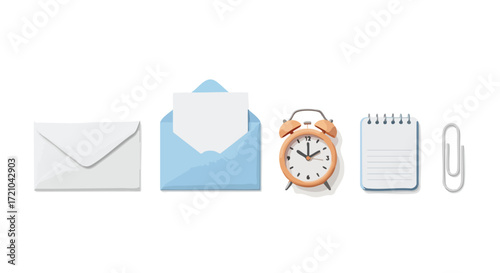 Organize your day with this cute stationery collection and keep track of time for important correspondence with a nostalgic touch for your brand